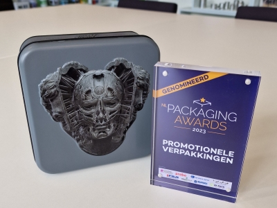 Custom made blik voor Epitaph: derde plaats Packaging Awards 2023!