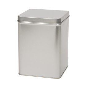 Vierkant 750 g blik met scharnierdeksel