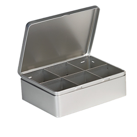 Theeblik met 6 vakken